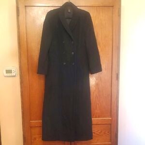 THE LIMITED SIZE LARGE Long Black Double-Breasted Coat